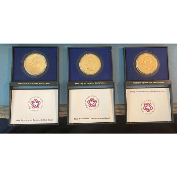Lot of 3 1972-P Sons of Liberty American Revolution George Washington Bicentenni - Picture 3 of 7